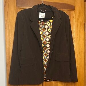 Outres Filles Brown Corduroy Notch-Lapel Blazer